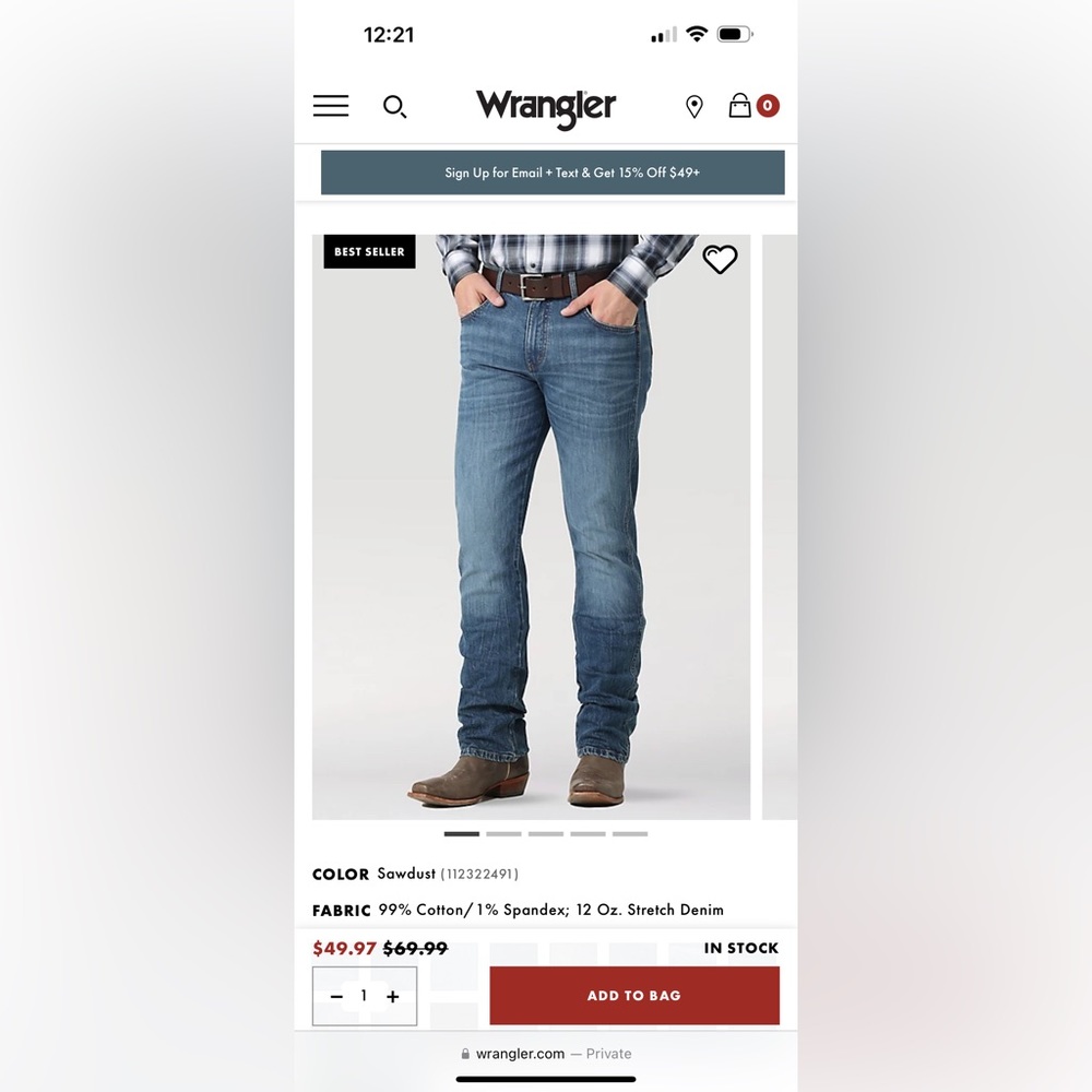 MENS WRANGLERS retro slim straight ~ size 30x32